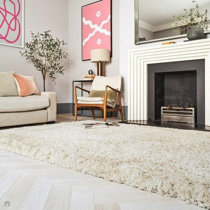 Barnaby Super Plush Heavyweight High-Density Luxury Hand-Woven Super Soft-Touch High-Pile Plain Polyester Shaggy Natural/Light Sand Rug-Asiatic Carpets-Rug Love - The Most Loved Rug Store