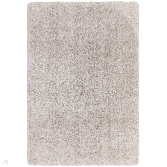 Barnaby Super Plush Heavyweight High-Density Luxury Hand-Woven Super Soft-Touch High-Pile Plain Polyester Shaggy Silver/Grey Rug-Asiatic Carpets-Rug Love - The Most Loved Rug Store