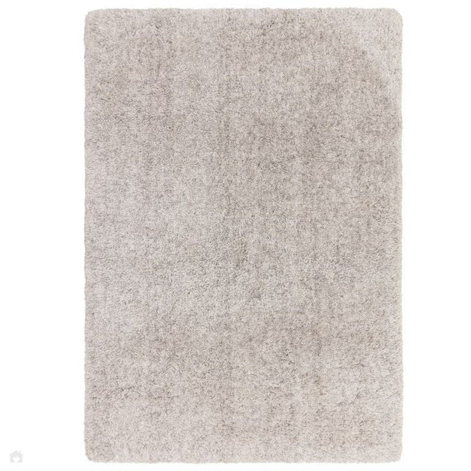 Barnaby Super Plush Heavyweight High-Density Luxury Hand-Woven Super Soft-Touch High-Pile Plain Polyester Shaggy Silver/Grey Rug-Asiatic Carpets-Rug Love - The Most Loved Rug Store