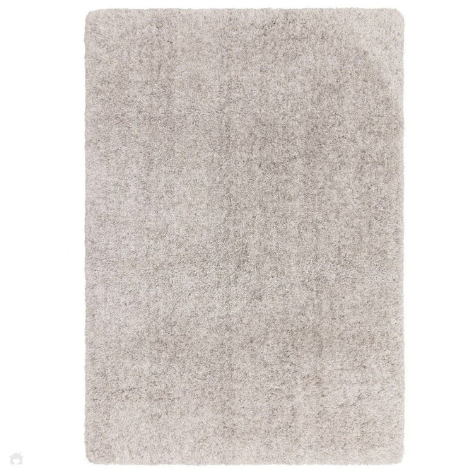 Barnaby Super Plush Heavyweight High-Density Luxury Hand-Woven Super Soft-Touch High-Pile Plain Polyester Shaggy Silver/Grey Rug-Asiatic Carpets-Rug Love - The Most Loved Rug Store