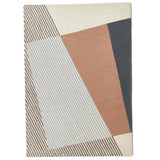 Bauhaus Graphic 4 Modern Abstract Hand-Woven Wool Brown/Beige/Cream/Charcoal/Multicolour Rug