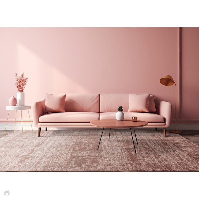 Beau Modern Abstract Distressed Shimmer Soft Textured Flatweave Blush Pink/Ivory Rug-Asiatic Carpets-Rug Love - The Most Loved Rug Store