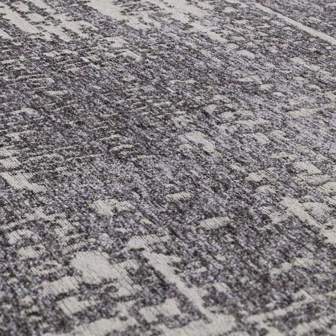 Beau Modern Abstract Distressed Shimmer Soft Textured Flatweave Carbon Grey/Silver/Ivory Rug-Asiatic Carpets-Rug Love - The Most Loved Rug Store