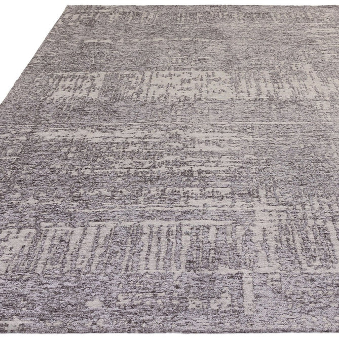 Beau Modern Abstract Distressed Shimmer Soft Textured Flatweave Carbon Grey/Silver/Ivory Rug-Asiatic Carpets-Rug Love - The Most Loved Rug Store