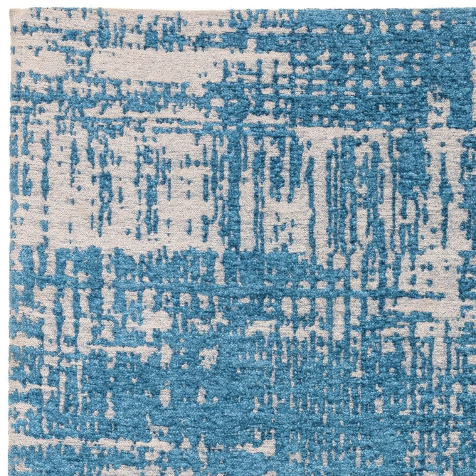 Beau Modern Abstract Distressed Shimmer Soft Textured Flatweave Denim Blue/Ivory Rug-Asiatic Carpets-Rug Love - The Most Loved Rug Store