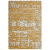 Beau Modern Abstract Distressed Shimmer Soft Textured Flatweave Gold/Grey/Beige Rug 120 x 170 cm