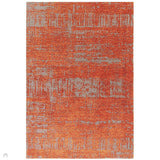 Beau Modern Abstract Distressed Shimmer Soft Textured Flatweave Marmalade Rug