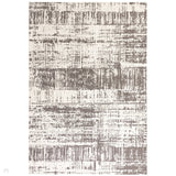 Beau Modern Abstract Distressed Shimmer Soft Textured Flatweave White/Black/Monochrome Rug