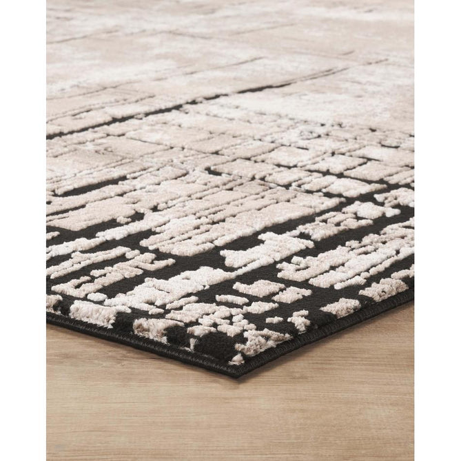Belgravia Nexus BLG03 Modern Abstract Distressed Grid Metallic Shimmer Soft Textured Hi-Lo Polyblend Short Pile Warm Mocha/Taupe/Ivory/Charcoal/Stone Grey/Sand Rug-Desire Rugs-Rug Love - The Most Loved Rug Store