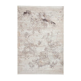 Bellagio 2790 Modern Abstract Distressed Marbled Metallic Shimmer Textured Ultra High-Density Soft Flat Pile Beige Rug