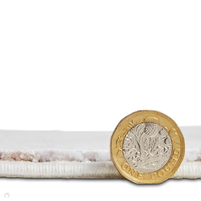 Bellagio 3006 Modern Abstract Marbled Distressed Metallic Shimmer Soft Textured Ultra High-Density Low Profile Short Pile Beige Rug-Think Rugs-Rug Love - The Most Loved Rug Store