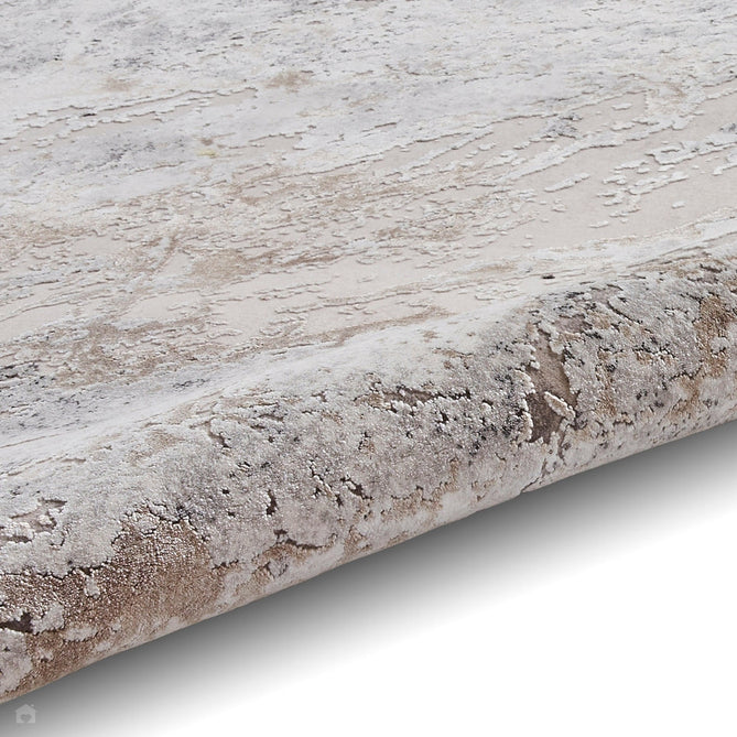 Bellagio 3006 Modern Abstract Marbled Distressed Metallic Shimmer Soft Textured Ultra High-Density Low Profile Short Pile Beige Rug-Think Rugs-Rug Love - The Most Loved Rug Store