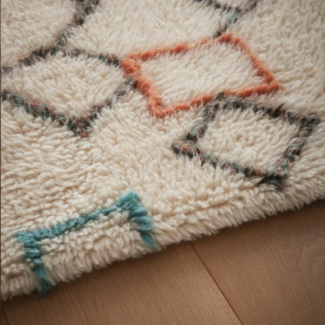 Berber Knotted Chain Ivory/Multi Rug