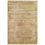 Blade Modern Plain Distressed Shimmer Hand-Woven Textured Silky Viscose Flatweave Champagne Rug