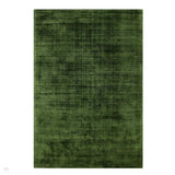 Blade Modern Plain Distressed Shimmer Hand-Woven Textured Silky Viscose Flatweave Green Rug