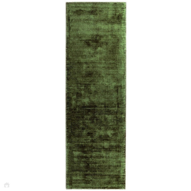Blade Modern Plain Distressed Shimmer Hand-Woven Textured Silky Viscose Flatweave Green Runner-Asiatic Carpets-Rug Love - The Most Loved Rug Store
