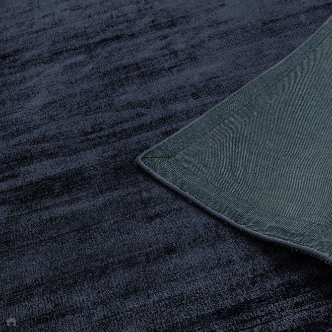 Blade Modern Plain Distressed Shimmer Hand-Woven Textured Silky Viscose Flatweave Navy Runner-Asiatic Carpets-Rug Love - The Most Loved Rug Store