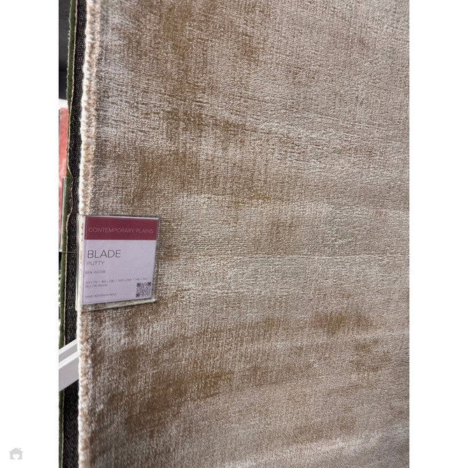 Blade Modern Plain Distressed Shimmer Hand-Woven Textured Silky Viscose Flatweave Putty Runner-Asiatic Carpets-Rug Love - The Most Loved Rug Store