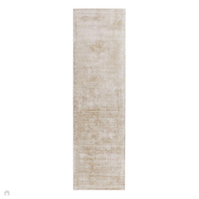 Blade Modern Plain Distressed Shimmer Hand-Woven Textured Silky Viscose Flatweave Putty Runner-Asiatic Carpets-Rug Love - The Most Loved Rug Store