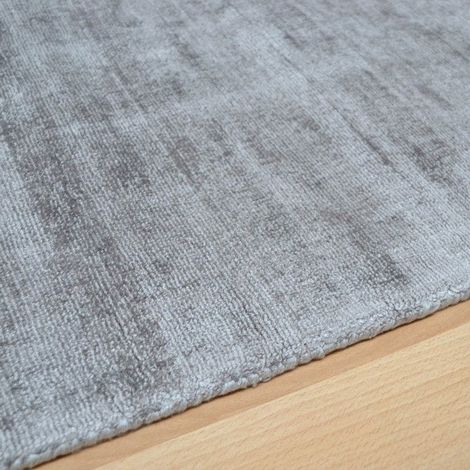 Blade Modern Plain Distressed Shimmer Hand-Woven Textured Silky Viscose Flatweave Silver Runner-Asiatic Carpets-Rug Love - The Most Loved Rug Store