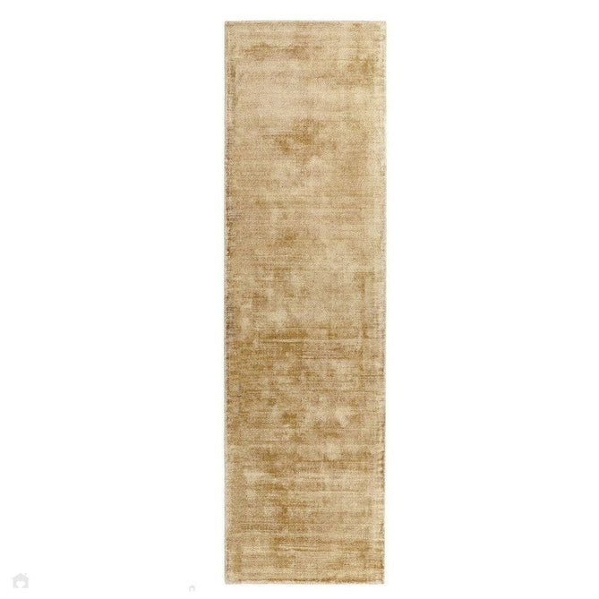 Blade Modern Plain Distressed Shimmer Hand-Woven Textured Silky Viscose Flatweave Soft Gold/Beige Runner-Asiatic Carpets-Rug Love - The Most Loved Rug Store