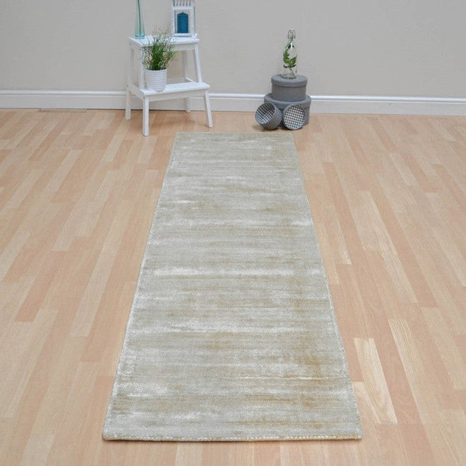 Blade Modern Plain Distressed Shimmer Hand-Woven Textured Silky Viscose Flatweave Soft Gold/Beige Runner-Asiatic Carpets-Rug Love - The Most Loved Rug Store