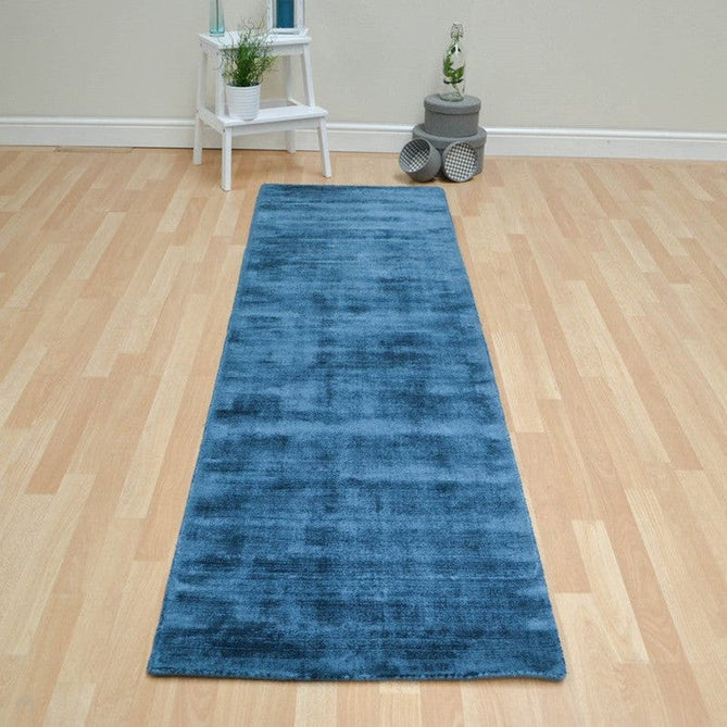Blade Modern Plain Distressed Shimmer Hand-Woven Textured Silky Viscose Flatweave Teal Runner-Asiatic Carpets-Rug Love - The Most Loved Rug Store