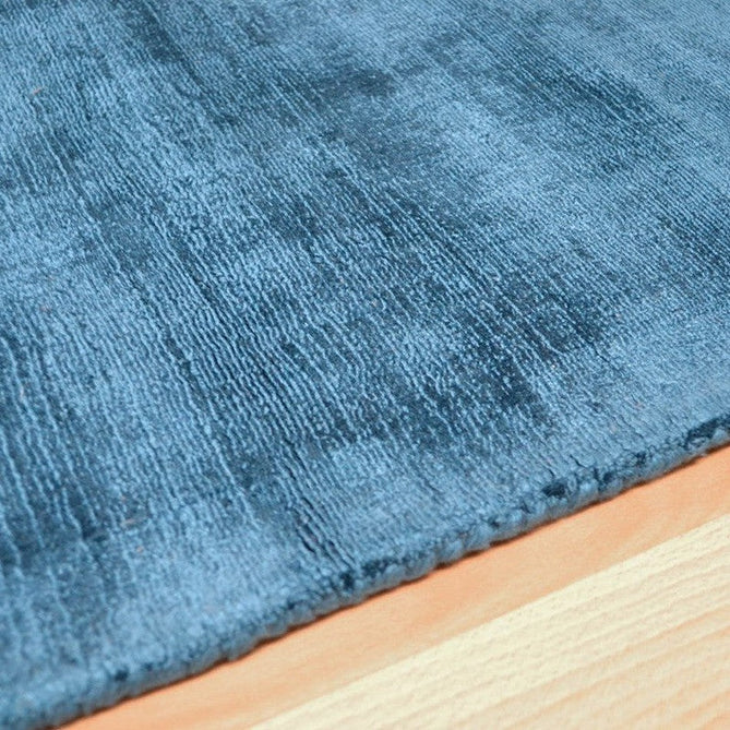 Blade Modern Plain Distressed Shimmer Hand-Woven Textured Silky Viscose Flatweave Teal Runner-Asiatic Carpets-Rug Love - The Most Loved Rug Store