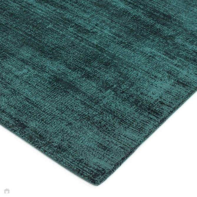 Blade Modern Plain Distressed Shimmer Hand-Woven Textured Silky Viscose Flatweave Teal Runner-Asiatic Carpets-Rug Love - The Most Loved Rug Store