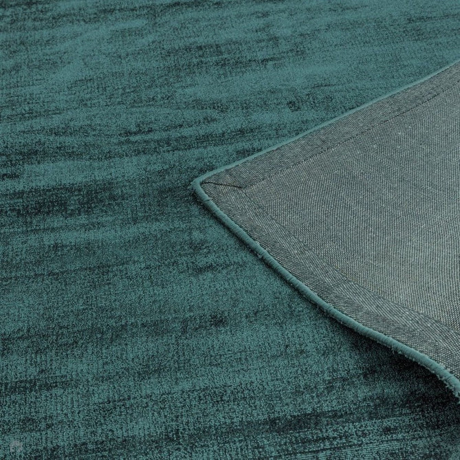 Blade Modern Plain Distressed Shimmer Hand-Woven Textured Silky Viscose Flatweave Teal Runner-Asiatic Carpets-Rug Love - The Most Loved Rug Store