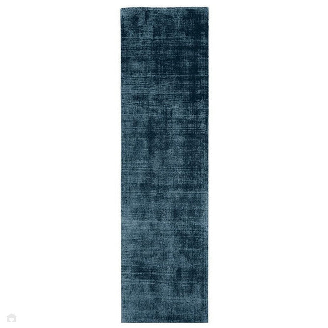 Blade Modern Plain Distressed Shimmer Hand-Woven Textured Silky Viscose Flatweave Teal Runner-Asiatic Carpets-Rug Love - The Most Loved Rug Store