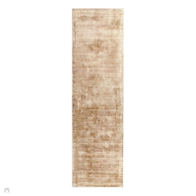Blade Modern Plain Distressed Tonal Metallic Shimmer Hand-Woven Soft Textured Tip Sheared Loop Pile Silky Viscose Flatweave Champagne Beige Runner-Asiatic Carpets-Rug Love - The Most Loved Rug Store