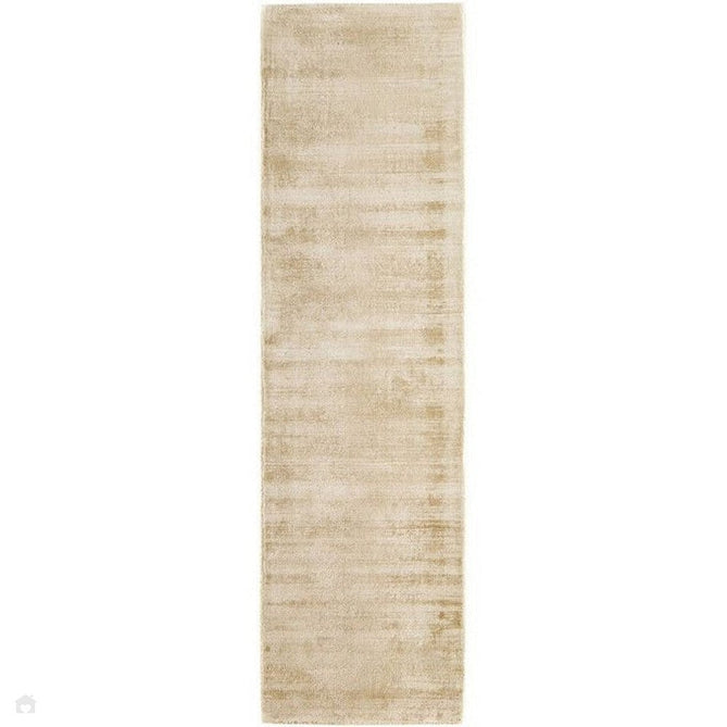 Blade Modern Plain Distressed Tonal Metallic Shimmer Hand-Woven Soft Textured Tip Sheared Loop Pile Silky Viscose Flatweave Champagne Beige Runner-Asiatic Carpets-Rug Love - The Most Loved Rug Store