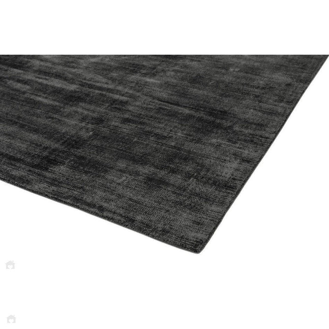 Blade Modern Plain Distressed Tonal Metallic Shimmer Hand-Woven Soft Textured Tip Sheared Loop Pile Silky Viscose Flatweave Charcoal Grey Rug-Asiatic Carpets-Rug Love - The Most Loved Rug Store