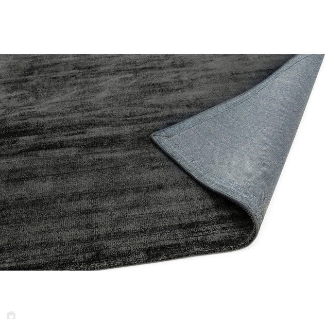 Blade Modern Plain Distressed Tonal Metallic Shimmer Hand-Woven Soft Textured Tip Sheared Loop Pile Silky Viscose Flatweave Charcoal Grey Rug-Asiatic Carpets-Rug Love - The Most Loved Rug Store