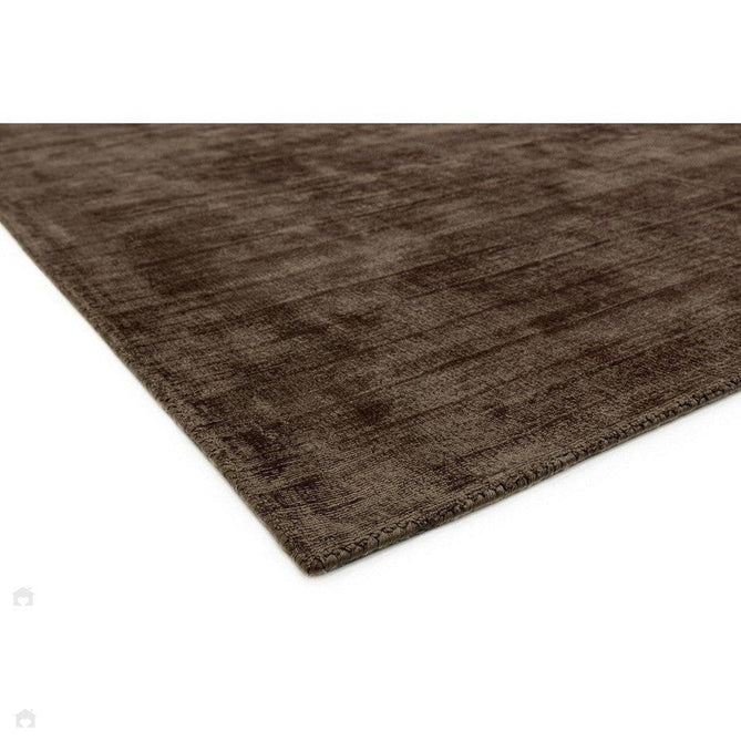Blade Modern Plain Distressed Tonal Metallic Shimmer Hand-Woven Soft Textured Tip Sheared Loop Pile Silky Viscose Flatweave Chocolate Rug-Asiatic Carpets-Rug Love - The Most Loved Rug Store