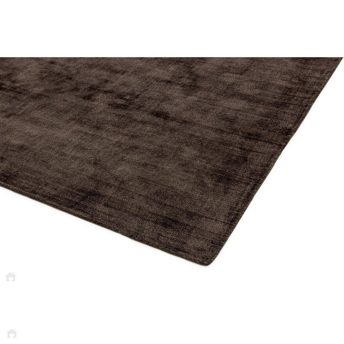 Blade Modern Plain Distressed Tonal Metallic Shimmer Hand-Woven Soft Textured Tip Sheared Loop Pile Silky Viscose Flatweave Chocolate Rug-Asiatic Carpets-Rug Love - The Most Loved Rug Store