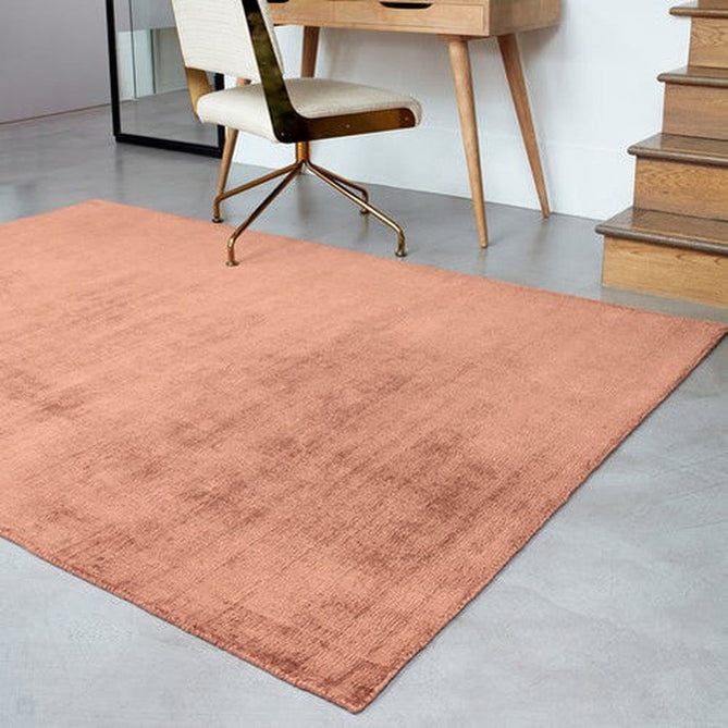 Blade Modern Plain Distressed Tonal Metallic Shimmer Hand-Woven Soft Textured Tip Sheared Loop Pile Silky Viscose Flatweave Earth Terracotta Rug-Asiatic Carpets-Rug Love - The Most Loved Rug Store