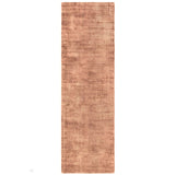 Blade Modern Plain Distressed Tonal Metallic Shimmer Hand-Woven Soft Textured Tip Sheared Loop Pile Silky Viscose Flatweave Earth Terracotta Runner