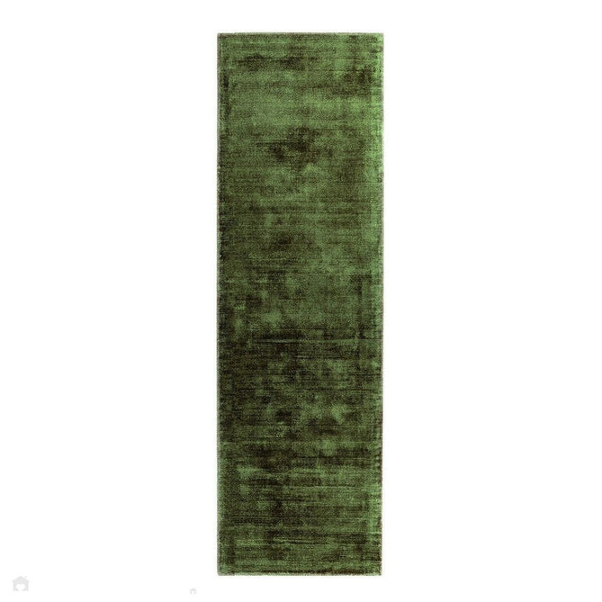 Blade Modern Plain Distressed Tonal Metallic Shimmer Hand-Woven Soft Textured Tip Sheared Loop Pile Silky Viscose Flatweave Green Runner-Asiatic Carpets-Rug Love - The Most Loved Rug Store