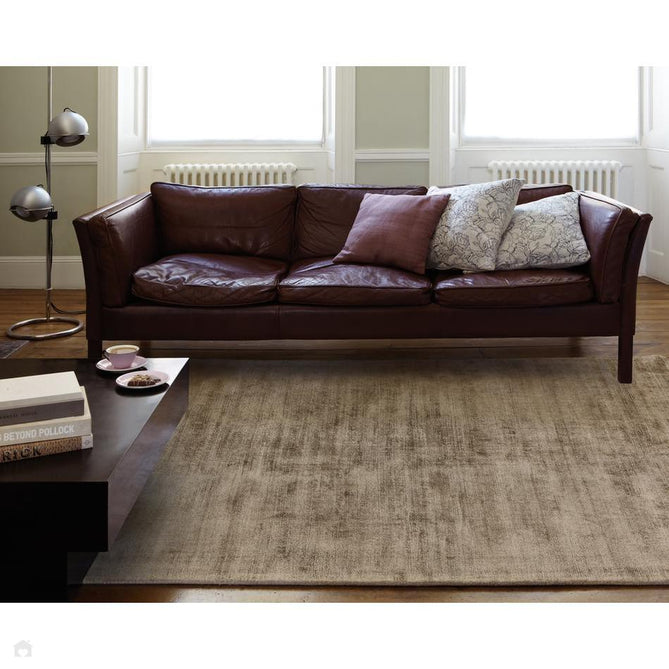 Blade Modern Plain Distressed Tonal Metallic Shimmer Hand-Woven Soft Textured Tip Sheared Loop Pile Silky Viscose Flatweave Mocha Rug-Asiatic Carpets-Rug Love - The Most Loved Rug Store