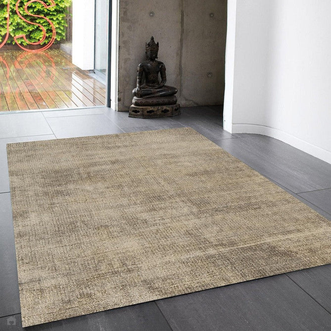 Blade Modern Plain Distressed Tonal Metallic Shimmer Hand-Woven Soft Textured Tip Sheared Loop Pile Silky Viscose Flatweave Mocha Rug-Asiatic Carpets-Rug Love - The Most Loved Rug Store