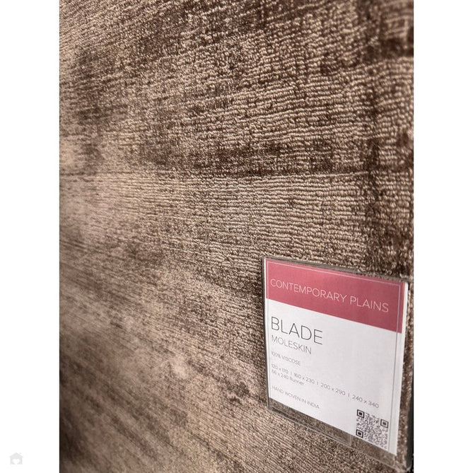 Blade Modern Plain Distressed Tonal Metallic Shimmer Hand-Woven Soft Textured Tip Sheared Loop Pile Silky Viscose Flatweave Moleskin Rug-Asiatic Carpets-Rug Love - The Most Loved Rug Store