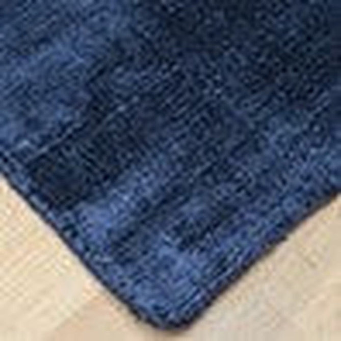 Blade Modern Plain Distressed Tonal Metallic Shimmer Hand-Woven Soft Textured Tip Sheared Loop Pile Silky Viscose Flatweave Navy Rug-Asiatic Carpets-Rug Love - The Most Loved Rug Store