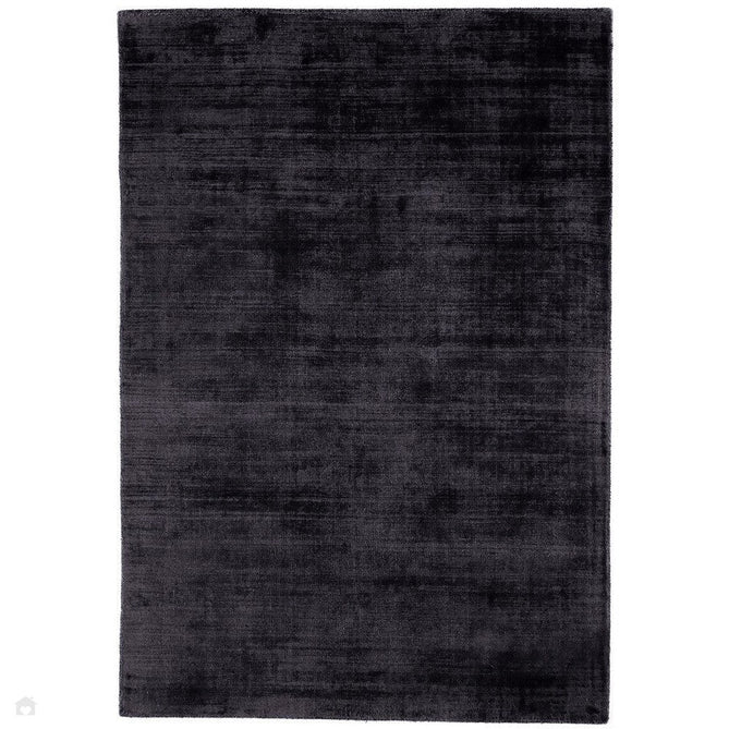 Blade Modern Plain Distressed Tonal Metallic Shimmer Hand-Woven Soft Textured Tip Sheared Loop Pile Silky Viscose Flatweave Navy Rug-Asiatic Carpets-Rug Love - The Most Loved Rug Store