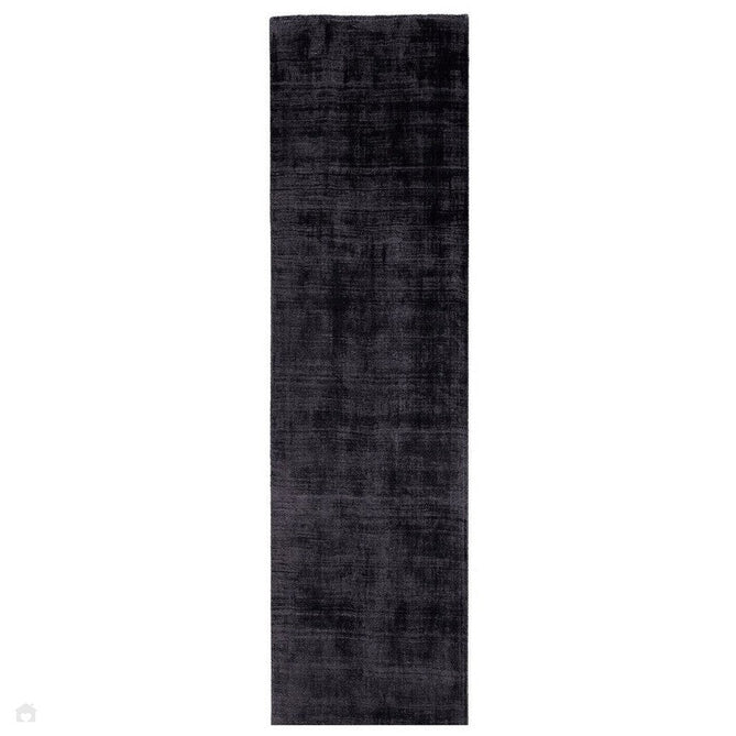 Blade Modern Plain Distressed Tonal Metallic Shimmer Hand-Woven Soft Textured Tip Sheared Loop Pile Silky Viscose Flatweave Navy Runner-Asiatic Carpets-Rug Love - The Most Loved Rug Store