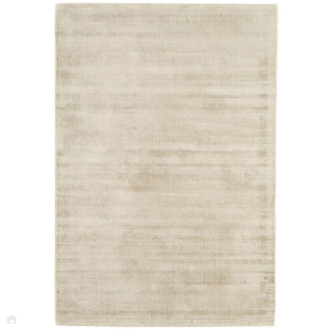 Blade Modern Plain Distressed Tonal Metallic Shimmer Hand-Woven Soft Textured Tip Sheared Loop Pile Silky Viscose Flatweave Putty Rug 200x290 cm