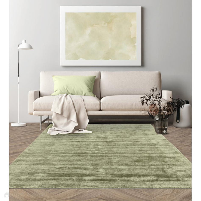 Blade Modern Plain Distressed Tonal Metallic Shimmer Hand-Woven Soft Textured Tip Sheared Loop Pile Silky Viscose Flatweave Sage Rug-Asiatic Carpets-Rug Love - The Most Loved Rug Store
