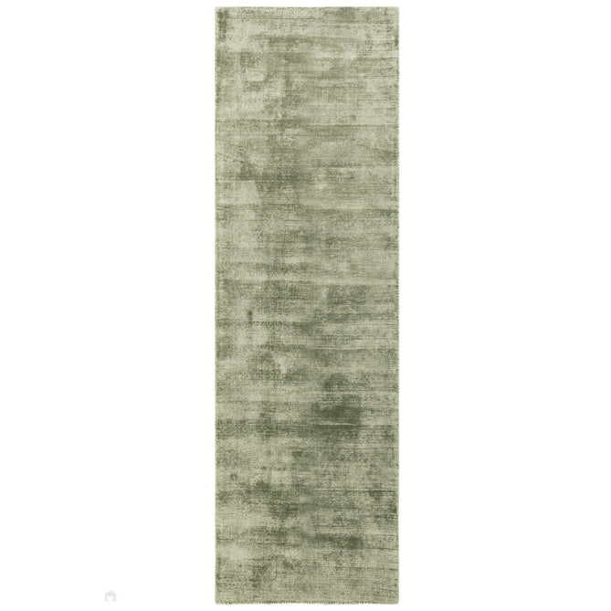 Blade Modern Plain Distressed Tonal Metallic Shimmer Hand-Woven Soft Textured Tip Sheared Loop Pile Silky Viscose Flatweave Sage Runner-Asiatic Carpets-Rug Love - The Most Loved Rug Store