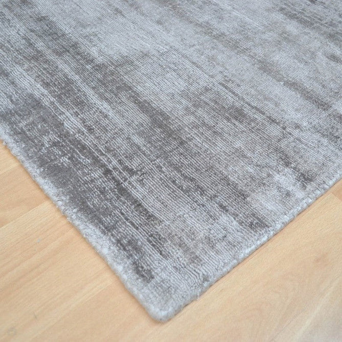 Blade Modern Plain Distressed Tonal Metallic Shimmer Hand-Woven Soft Textured Tip Sheared Loop Pile Silky Viscose Flatweave Silver Runner-Asiatic Carpets-Rug Love - The Most Loved Rug Store